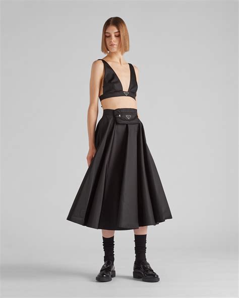 prada padded skirt|prada nylon skirt.